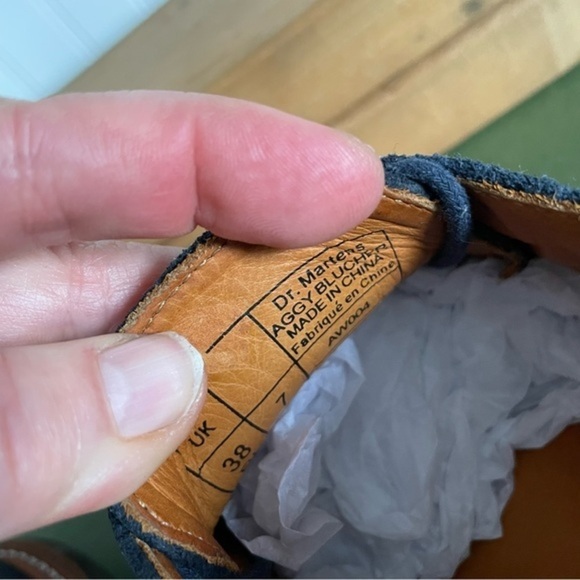 Dr. Martens x Agyness Deyn AGGY BLUCHER in Navy Leather - Picture 10 of 13